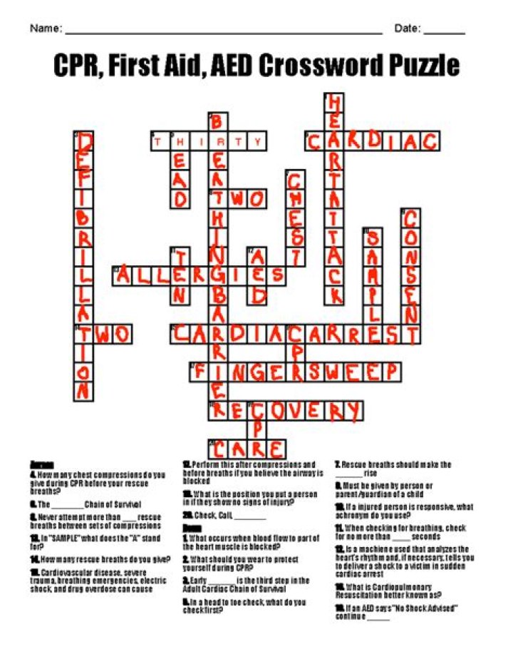 CPR sites NYT Crossword Clue