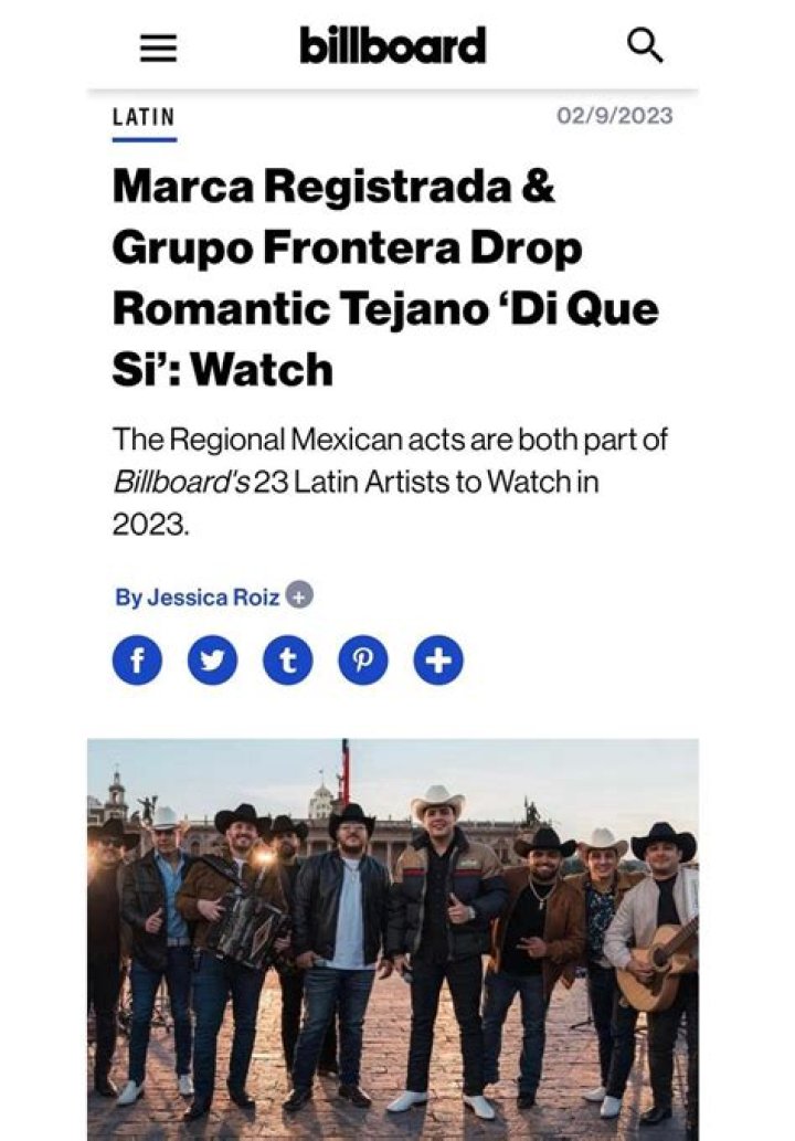 Di Que Si by Grupo Marca Registrada & Grupo Frontera from Mexico