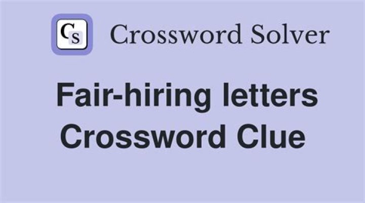 Fair-hiring initials Crossword Clue Daily Themed 3 letters Answer