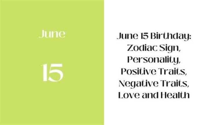 ZestDash | June 15 Birthdays